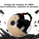 Casque Moto Retro Vintage Blanc  |  Double Visière