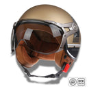 Casque moto Rétro Vintage Italia | Rétro Chopper Blanc, Vert, Rouge