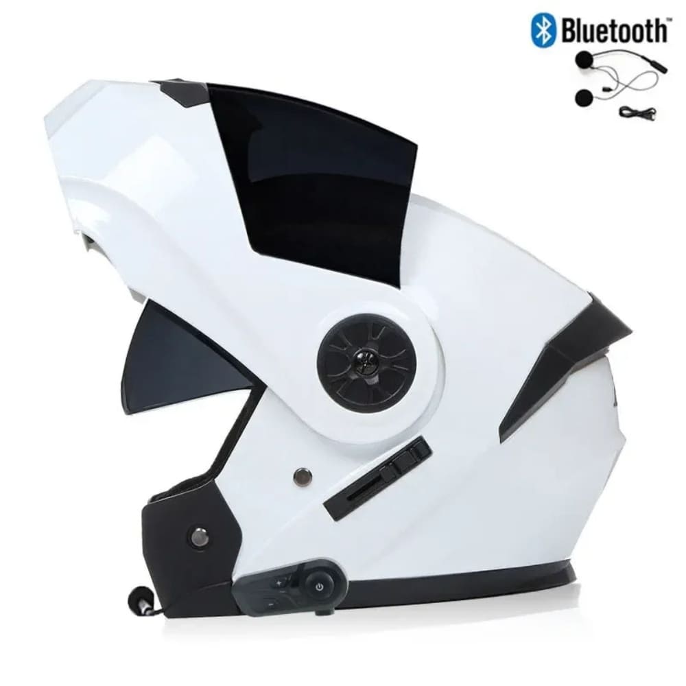Casque moto Modulable Bluetooth | Noir-Gold | MotoBeast