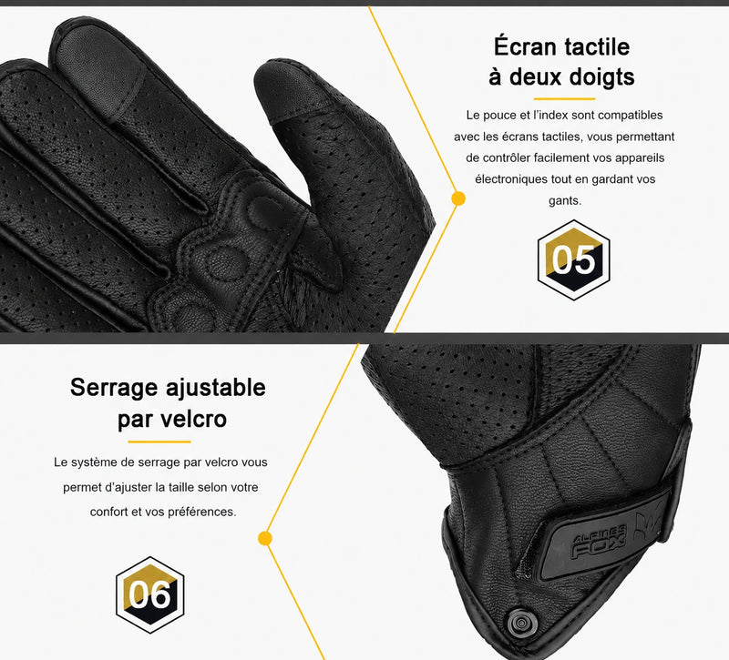 Gants Moto Cuir MotoBeast