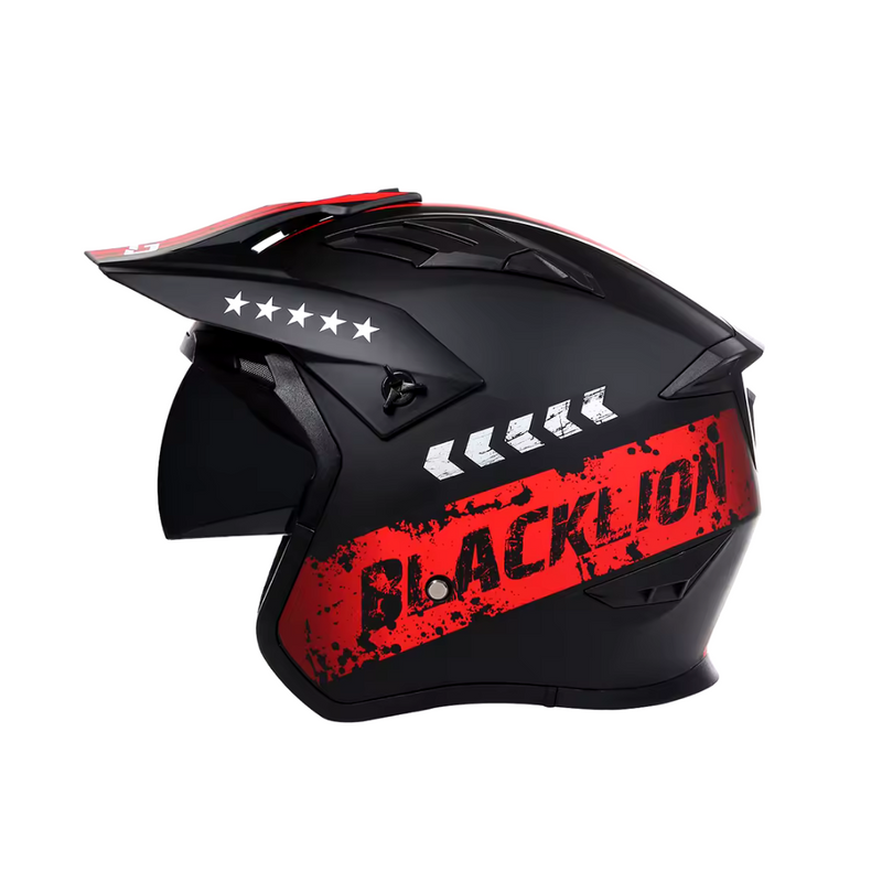 Casque moto intégral Homme | Blacklion  noir Mate