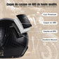 Casque Jet | Retro Vintage | casque moto Cuir Synthétique avec Lunette