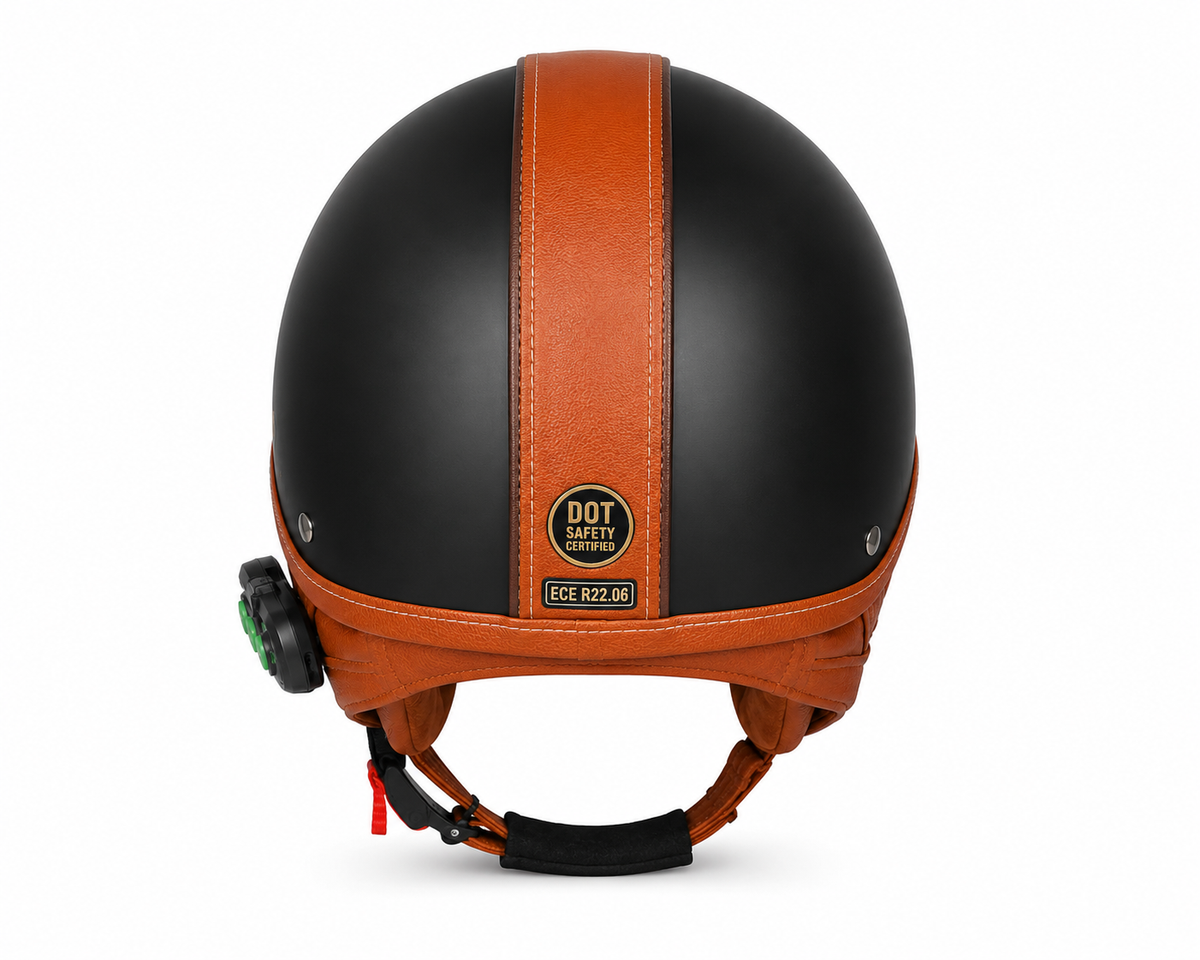 Casque Moto Vintage avec Lunette | Retro Jet | Livraison Gratuite