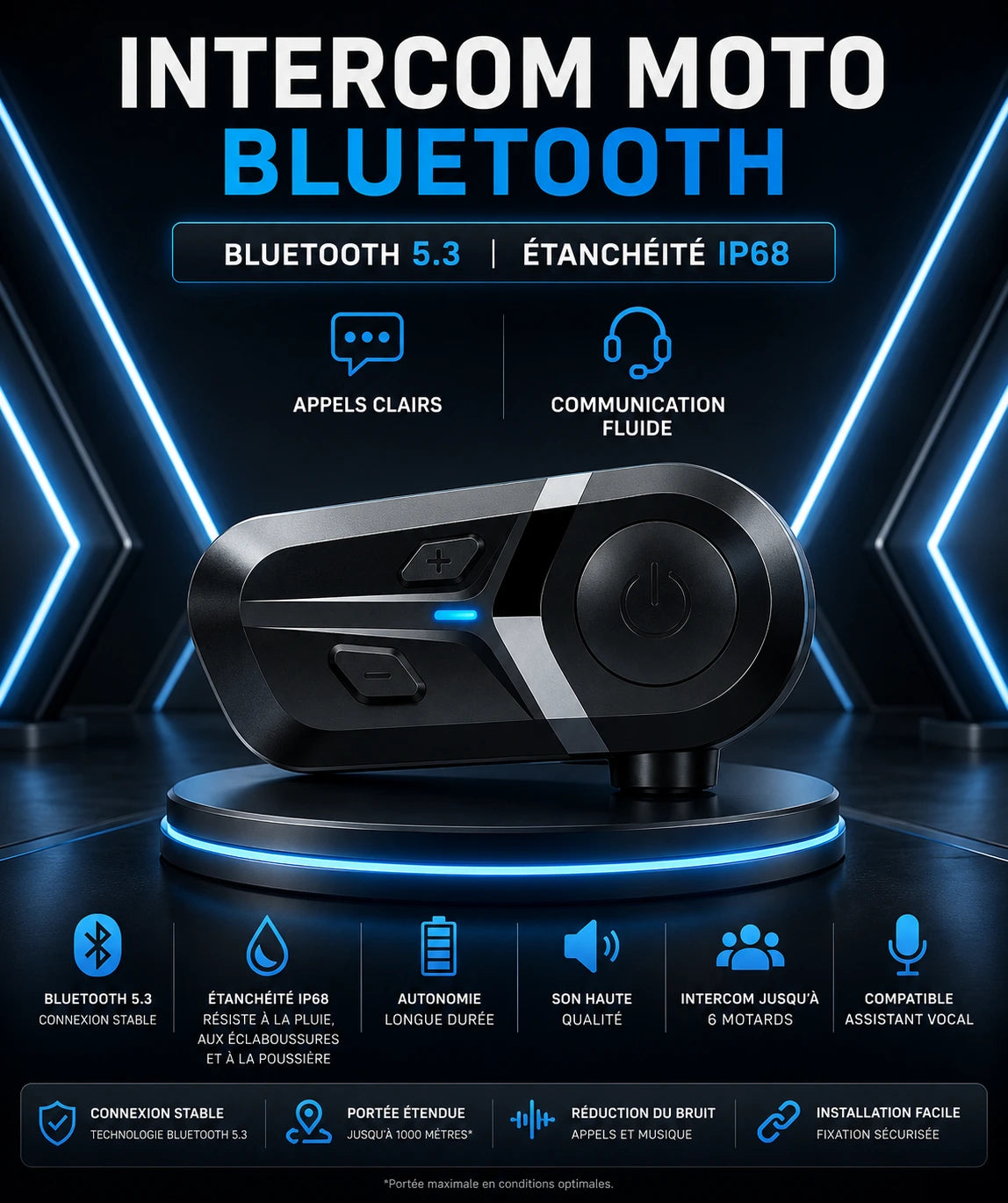 Intercom Bluetooth 5.3 MotoBeast