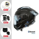 Casque moto Bluetooth intelligent avec protection auditive | Carbon Black