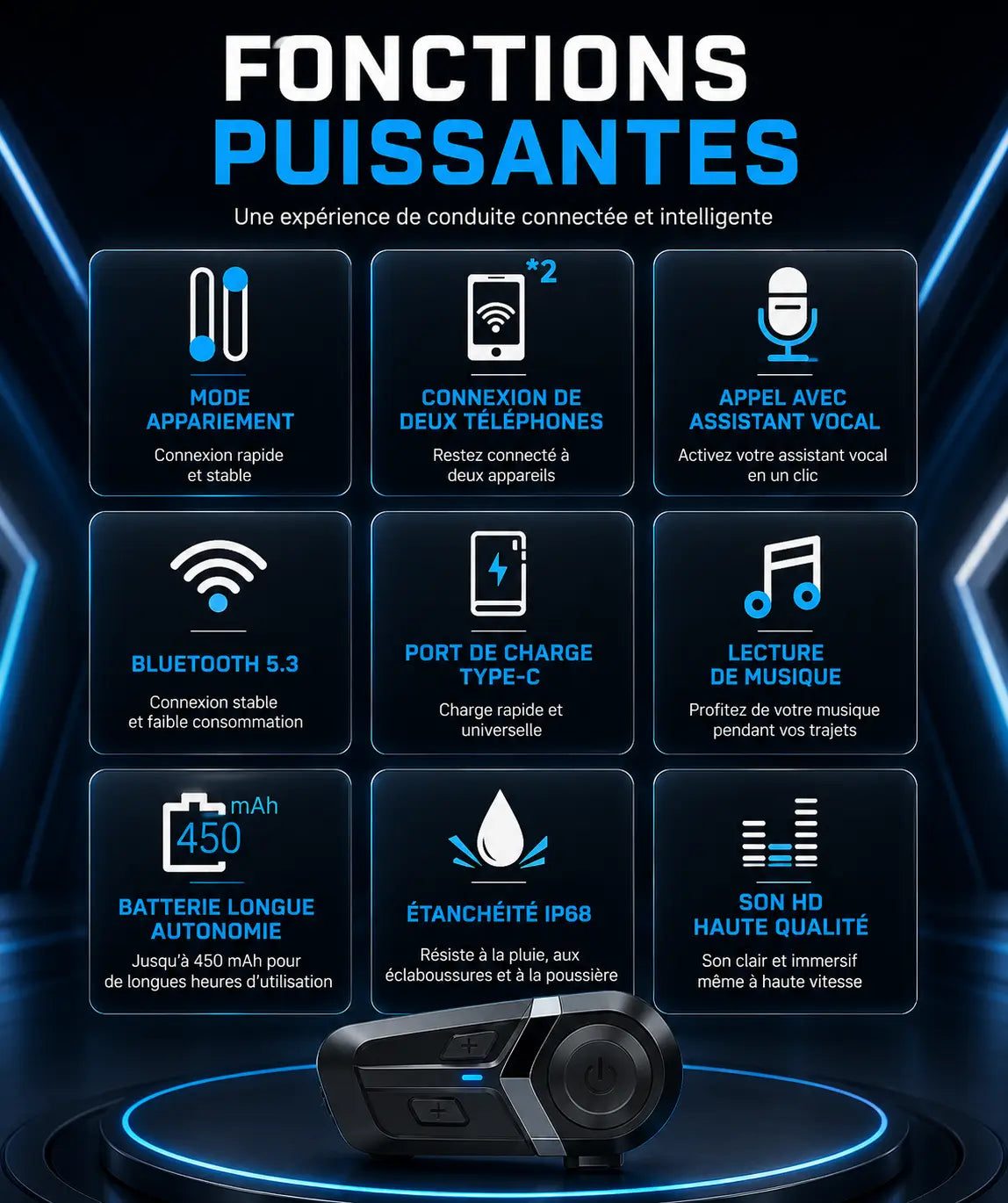 Intercom Bluetooth 5.3 MotoBeast