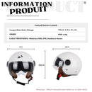 Casque Moto Retro Vintage Blanc  |  Double Visière