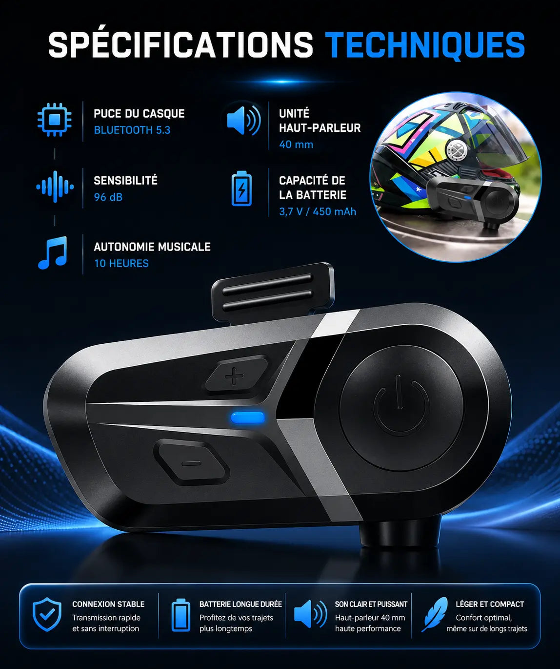 Intercom Bluetooth 5.3 MotoBeast