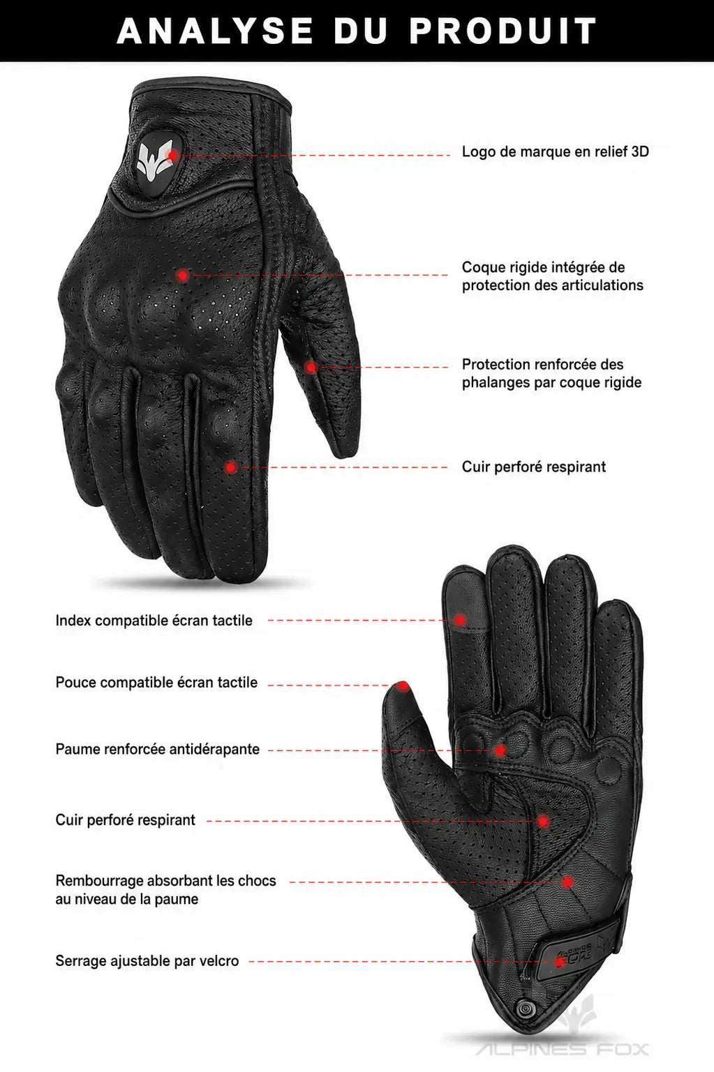 Gants Moto Cuir MotoBeast