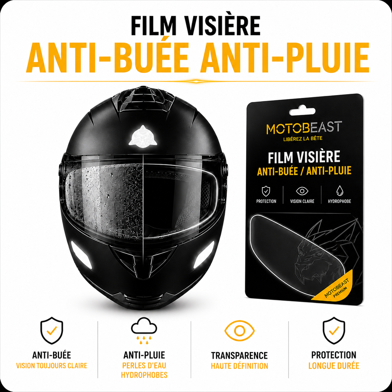 Film Visière Anti-Buée & Anti-Pluie