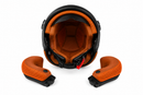 Casque Moto Retro Vintage Marron Damier Bluetooth | Intercom