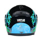 Casque moto Modulable | "Wolf" | Noir-Bleu