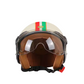 Casque moto Rétro Vintage Italia | Rétro Chopper Blanc, Vert, Rouge