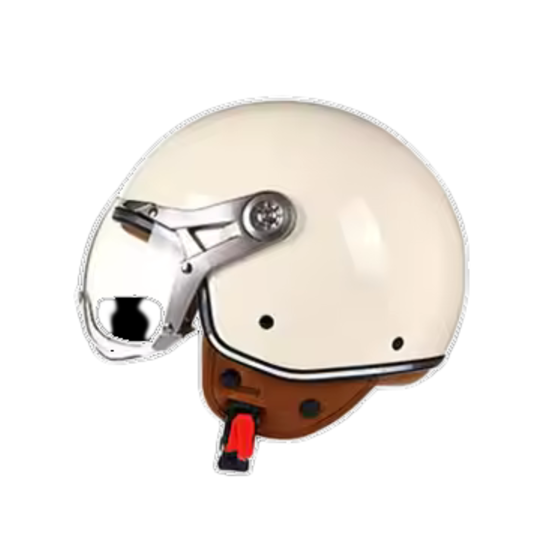 Casque moto Rétro Vintage Italia | Rétro Chopper Blanc, Vert, Rouge