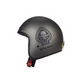 Casque Jet moto Gris " As de Mort " | Cuir Synthétique noir