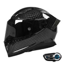 Casque moto bluetooth L3 | Noir Fibre de Carbone