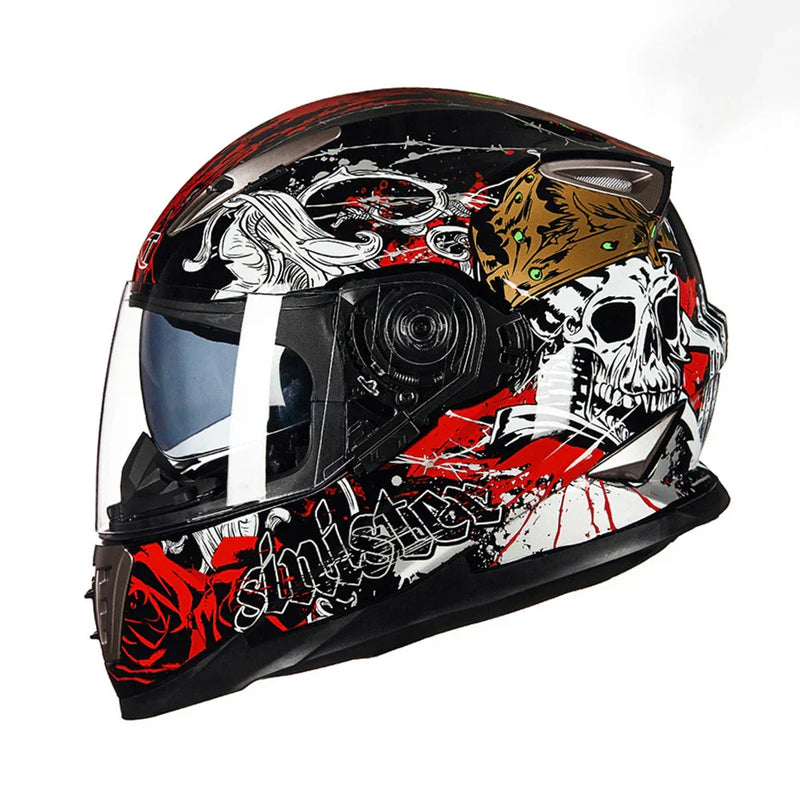 Casque moto intégral Homme Noir