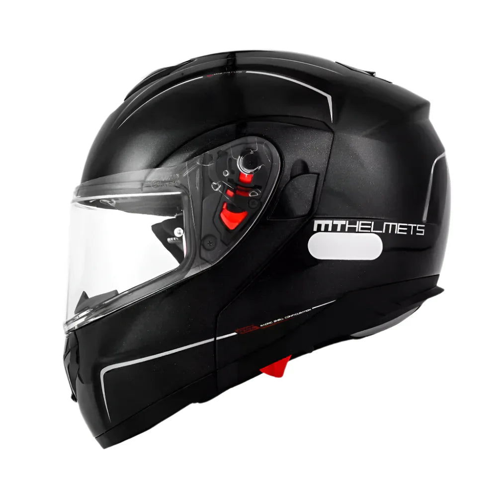 Casque Moto Modulable Femme Bleu Fleur Atom