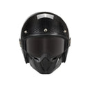 Casque Moto Carbone style Scorpion Noir 100% Modulable