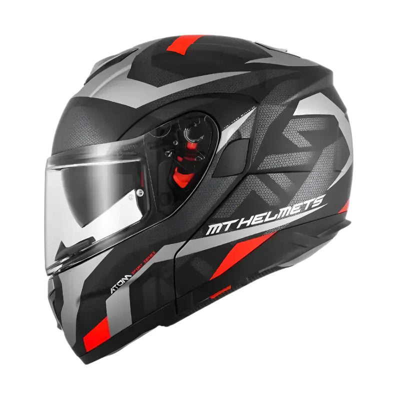 Casque Moto Modulable Femme Bleu Fleur Atom