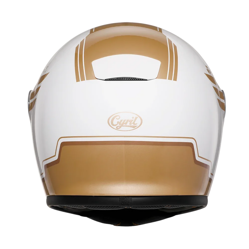 Casque Moto Scorpion Blanc/Or model Cyril